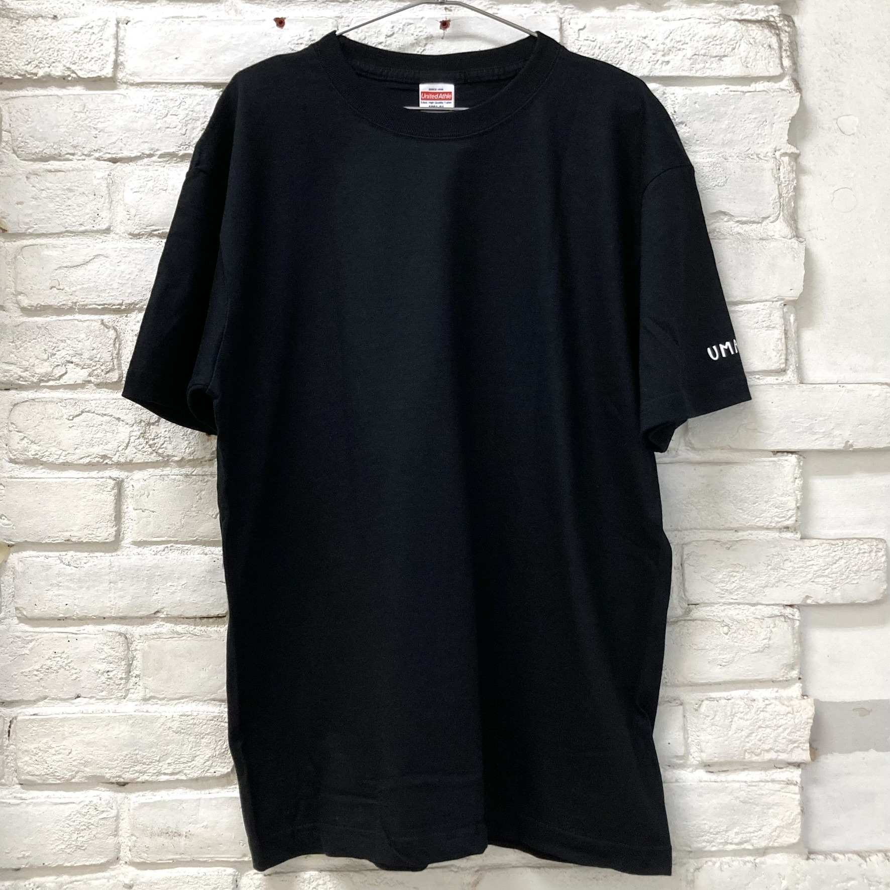 馬小屋デザインロゴ 馬小屋オリジナルTシャツ Mサイズ ブラック バックプリント