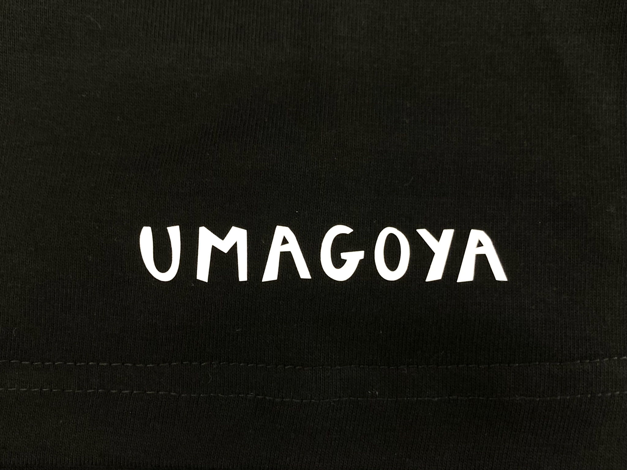 馬小屋デザインロゴ 馬小屋オリジナルTシャツ Lサイズ ブラック バックプリント