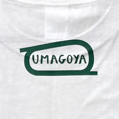 馬小屋デザインロゴ 馬小屋Tシャツ2023 Lサイズ ホワイト フロントプリント