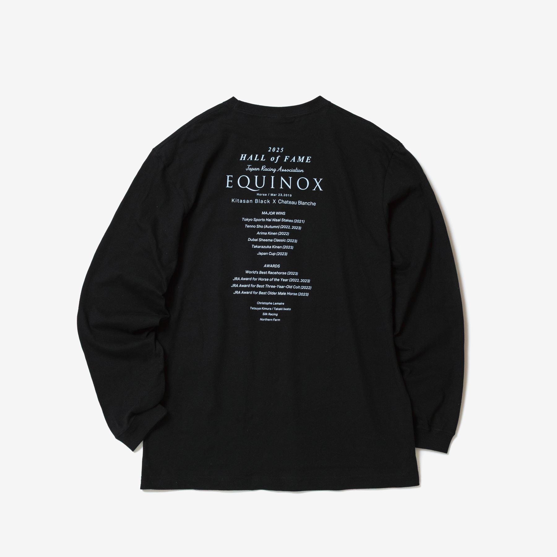 イクイノックス 顕彰馬選定記念 ロングスリーブTシャツ ブラック Lサイズ