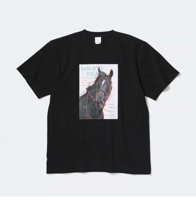 リバティアイランド グラフィカルTシャツ Aタイプ ブラック Mサイズ