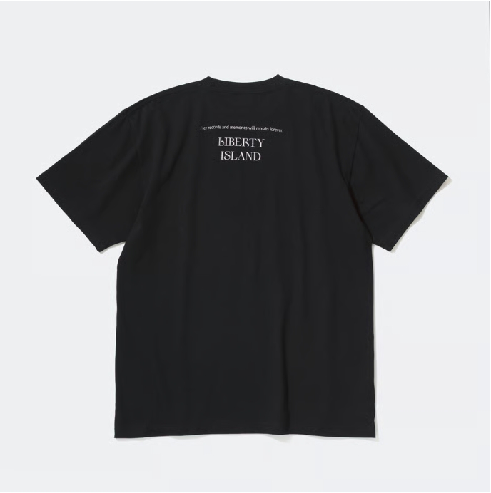 リバティアイランド グラフィカルTシャツ Aタイプ ブラック Lサイズ