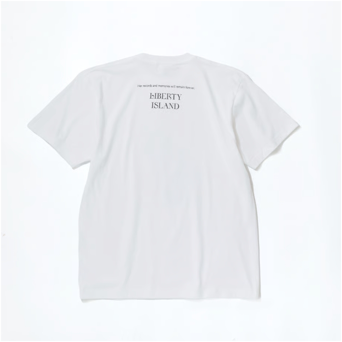 リバティアイランド グラフィカルTシャツ Aタイプ ホワイト Lサイズ
