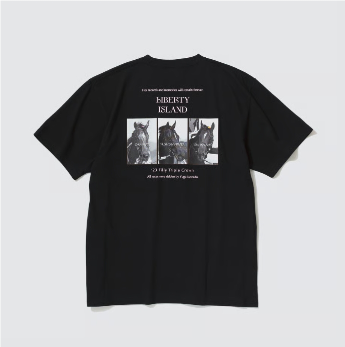 リバティアイランド グラフィカルTシャツ Bタイプ ブラック Mサイズ