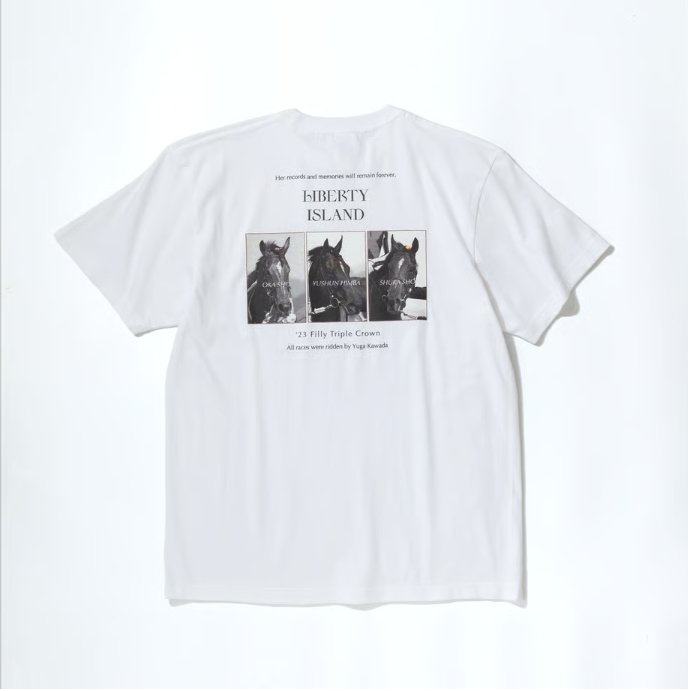 リバティアイランド グラフィカルTシャツ Bタイプ ホワイト Lサイズ
